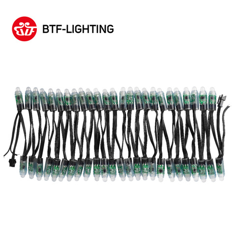 50pcs/100pcs 12mm WS2811 led module DC 5V/12V Black/Green/RWB Wire RGB Digital IP30/IP68 waterproof, Addressable ► Photo 1/6