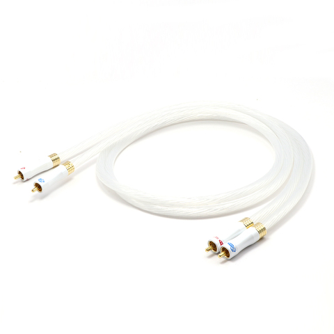 X402 5N OCC Silver Plated RCA TO RCA Interconnect Audio Cable With Gold Plated RCA Plug ► Photo 1/5