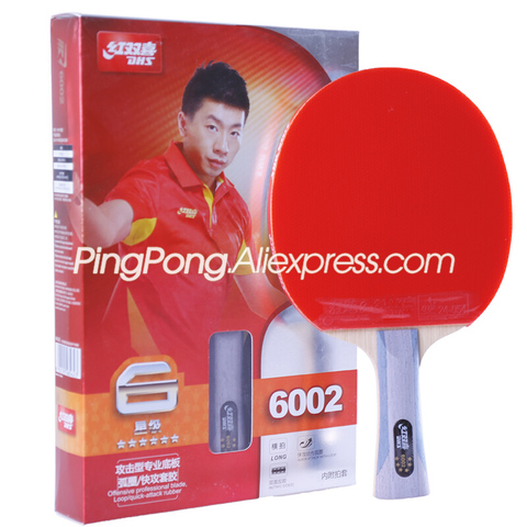 DHS 6 Star Table Tennis Racket (6002, 6006) with Rubber (Hurricane 8, Tinarc) + Bag Set Orignal DHS 6-STAR Ping Pong Bat ► Photo 1/6