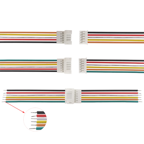 20Pair 20CM Micro JST PH 2.0 2/3/4/5/6PIN Male Female Plug Connector JST PH 2.0 26AWG Wire Cables 20CM flat cable ► Photo 1/6