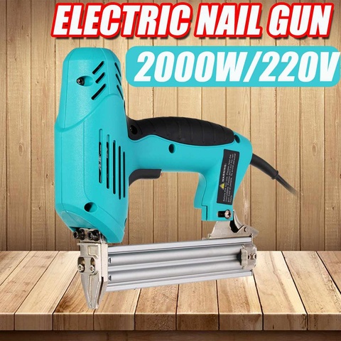 2000W 10-30mm Electric Nail Gun 220V Woodworking Tools Electrical Straight Staple Nail for Furniture Nailing Stapler Shooter ► Photo 1/6