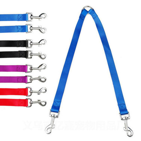 Double Twin Dual Coupler Dog Leash Two in One Strong Nylon V Shape Pet Dog Leash Colorful Two Ways Pet Lead 1PCS ► Photo 1/6