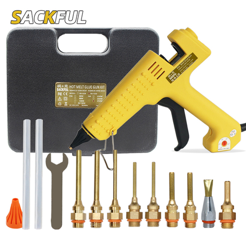 Glue Gun Box 200W 250W Hot Melt Gun Adjustable Temperature Thermal Adhesive Stick Gun with Long Nozzle Professional Tool Set ► Photo 1/6