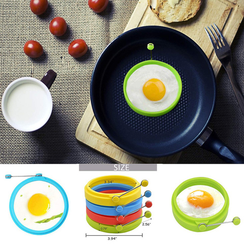 Dropship 1pc Silicone Egg Ring, Egg Mold, Egg Ring Molds, Fried