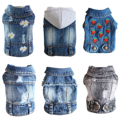 XS-2XL Denim Dog Clothes Cowboy Pet Dog Coat Puppy Clothing For Small Dogs Jeans Jacket Dog Vest Coat Puppy Outfits Cat Clothes ► Photo 1/6