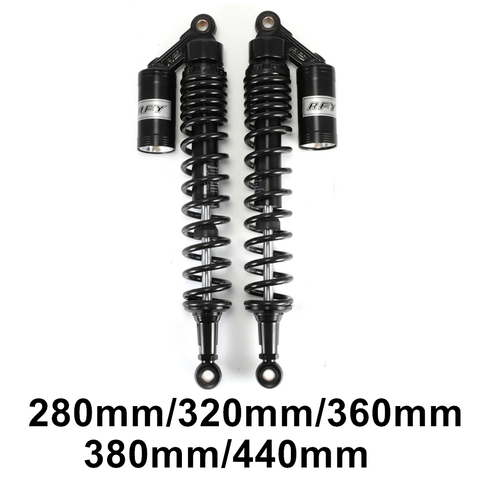 Black 280mm 320mm 360mm 380mm 440mm Motorcycle Air Shock Absorber Rear Suspension ATV Quad Scooter Dirt Bike Motor D30 ► Photo 1/6