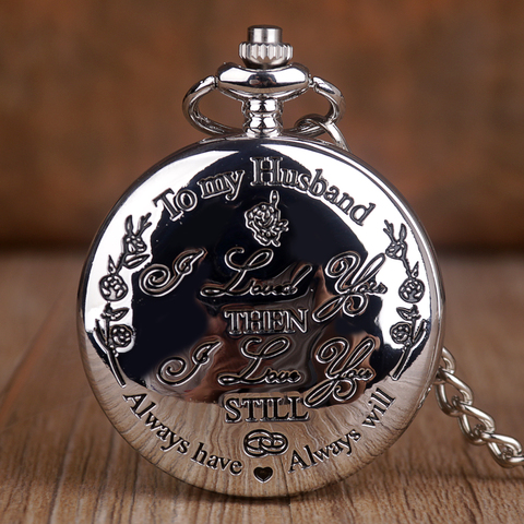 Best Gift To My Husband Quartz Pocket Watches Vintage FOB Chain Pocket Watch Best Gifts for Lover Husband Fob watch with chain ► Photo 1/4