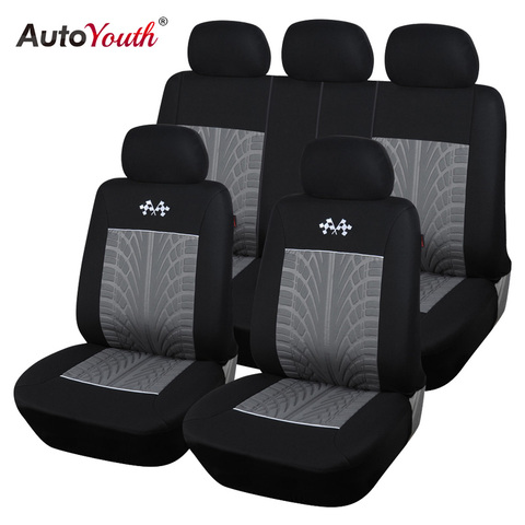 AUTOYOUTH New Style Embossed Polyester Car Seat Cover Universal Fit Most Seat Car Seat Protector Gray Car Interior Accessories ► Photo 1/6
