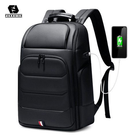 Fenruien Waterproof Backpacks USB Charging School Bag Anti-theft Men Backpack Fit 15.6 Inch Laptop Travel Backpack High Capacity ► Photo 1/6
