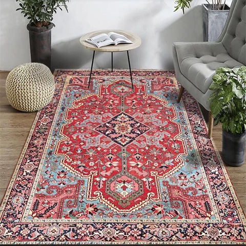 Carpets Persian Vintage Carpet for Living Room Bedroom Mat Non-Slip Area Rugs Absorbent Boho Morocco Ethnic Retro Carpet 160x230 ► Photo 1/6
