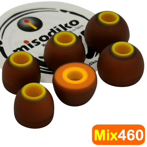 misodiko Mix460 Earbuds Ear Tips Eartips for Jaybird X4 X3 X2, BlueBuds X, Freedom 2, F5/ 1MORE/ Sony MDR XB55AP XB75AP EX650AP ► Photo 1/6