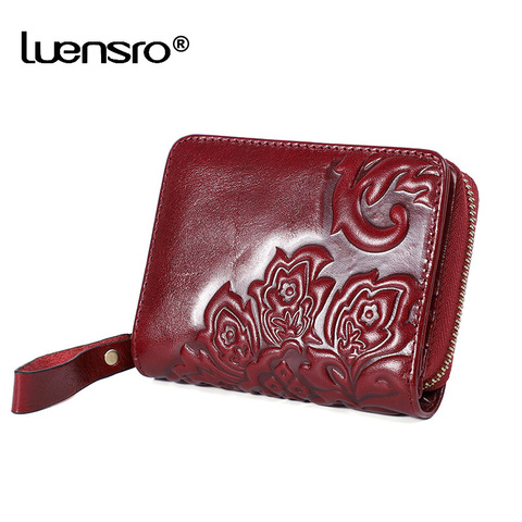 Small Wallet Women Genuine Leather Zipper Wallets Coin Purse Card Holder Wallets Female Short Purse For Women Ladies Wallet Mini ► Photo 1/6