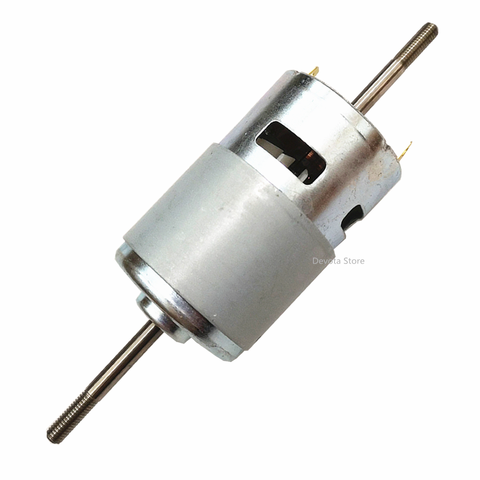 Dual bearing 775 DC Motor 12V 24V Double shaft screw thread 40MM 3000RPM 20000RPM 10000RPM good motor ► Photo 1/6