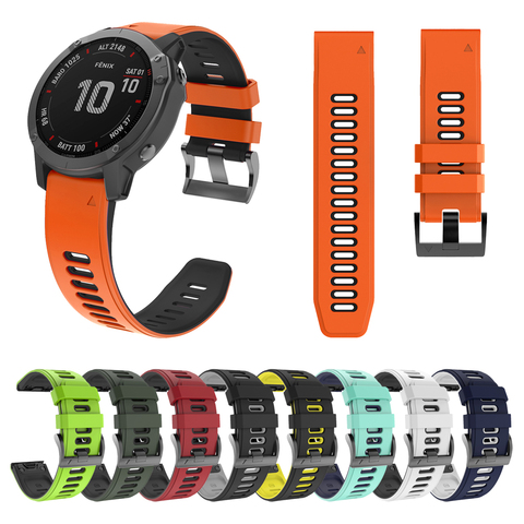 Easyfit Silicone Wrist strap For Garmin Fenix 6X 6 Pro 5 5X Plus 3HR 26mm 22mm Quick Release watchband Fenix5 Fenix6 watch band ► Photo 1/6