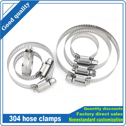 5pcs 304 Stainless Steel Hose Clamp Adjustable 6-12-27-63mm Hose Clip Set for Water Pipe Plumbing  Joinery Clamps  Welding Tools ► Photo 1/6