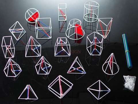 Three-dimensional geometry demonstration model math teaching aids dual-use volume surface area ► Photo 1/6
