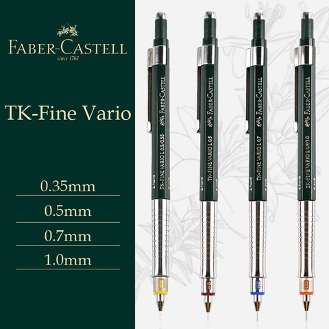 Faber-Castell Tk-Fine Vario L Mechanical Pencil 0.35/ 0.5/0.7 /1.0mm Low Center of Gravity Professional Design Drawing Activity ► Photo 1/6