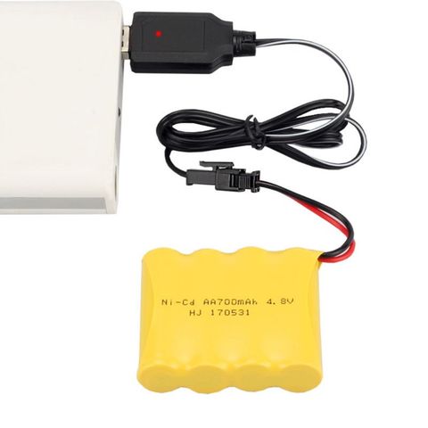 Charging Cable Battery USB Charger Ni-Cd Ni-MH Batteries Pack SM-2P Plug Adapter 4.8V 250mA Output Toys Car ► Photo 1/6
