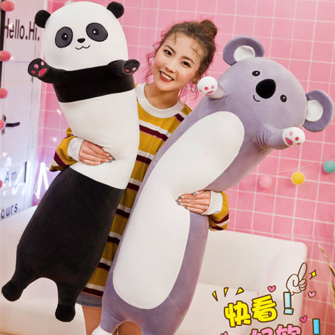 70-130cm Long Giant Panda Plush Toy Cylidrical Animal Bolster Pillow Koala Stuffed Plushie 70-130cm Children Sleeping Friend ► Photo 1/6