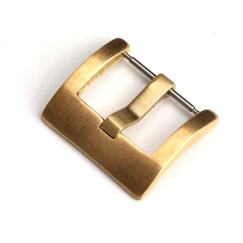 Adaptation Mechanical Bronze Buckle 18 20 22 24MM Leather Watchband Buckle Brass Vintage Hand Accessories ► Photo 1/6