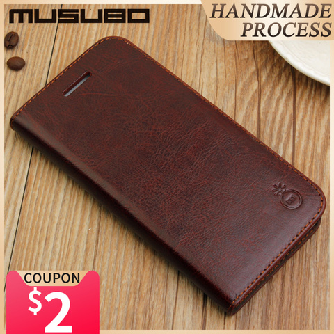 Musubo Leather Flip Cover for iphone X Max XR 8 Plus 7 plus 6s 6 Cases Luxury Wallet Case for Samsung Galaxy Note 10+ 9 S8 S10 + ► Photo 1/1