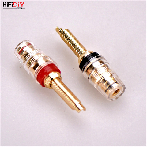 HIFIDIY LIVE 2pcs speaker DIY terminal connector binding post HIFI amplifier Pure cupper Gold-plated Banana socket junction Box ► Photo 1/6