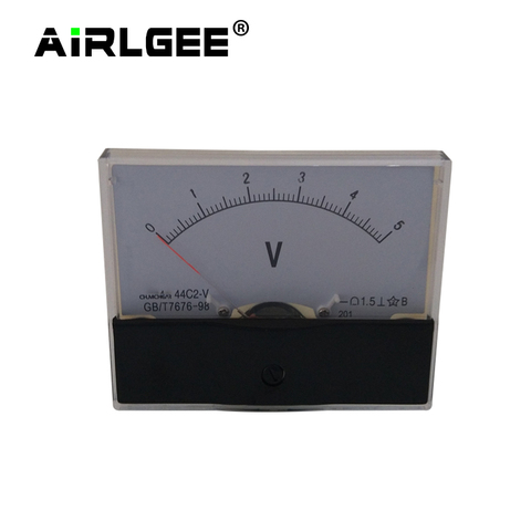 44C2 DC1V 3V 5V 10V 15V 20V 30V 50V 75V 100V Measuring Range 1.5 Class accuracy Measurement Tool Analog Gauge Panel Voltmeter ► Photo 1/4