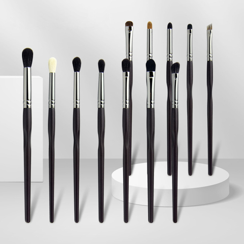 12pcs/set Black Professional Eye Makeup brushes set Eyeshadow make up brush full function Crease detail smudge Nose shadow mosan ► Photo 1/6