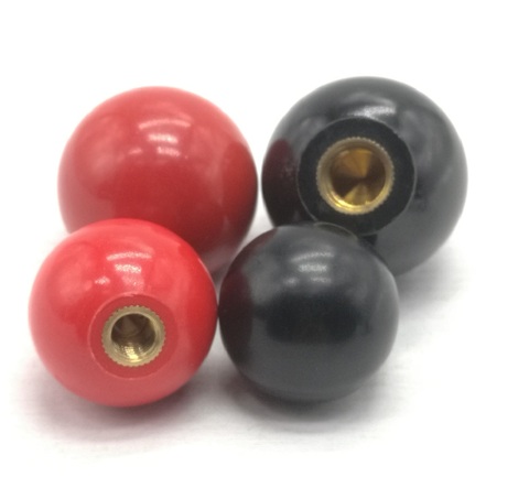 5pcs Red or Black Built in Copper Screw Nut Round Bakelite Ball Knob Handle ► Photo 1/5