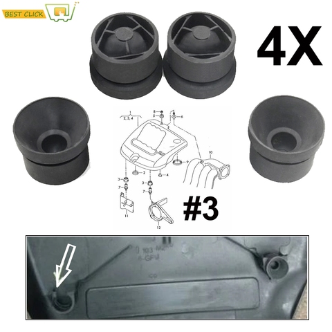 4Pcs Engine Cover Grommet Rubber Buffer Bumper Grommet Mounting Stop Jounce Bush Protective For Audi VW Polo Passat CC Touareg ► Photo 1/5