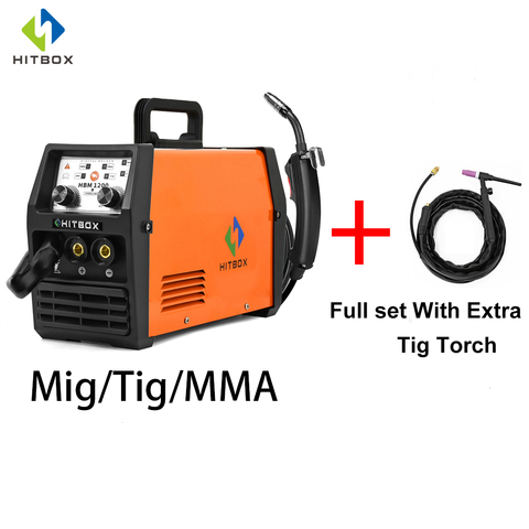220V HITBOX Welding Machine HBM1200 With TIG MIG Torch Fit 0.8/1.0mm Welder Wire Gasless Arc Soldering ► Photo 1/6