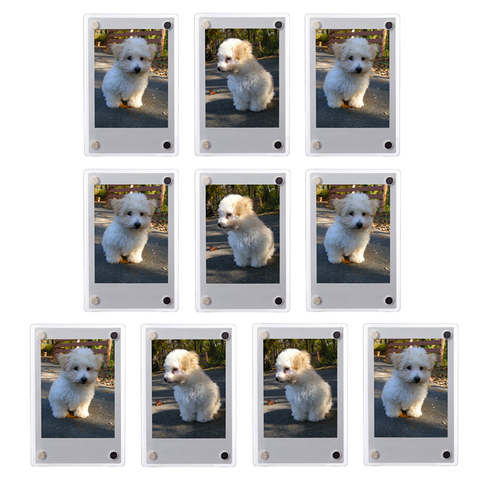 1-10 Pack 3 Inch Acrylic Fridge Magnetic 2 Sided Photo Frame For Fujifilm Instax Mini 9 8 7s 25 50s Instax Mini Film Photo Paper ► Photo 1/6