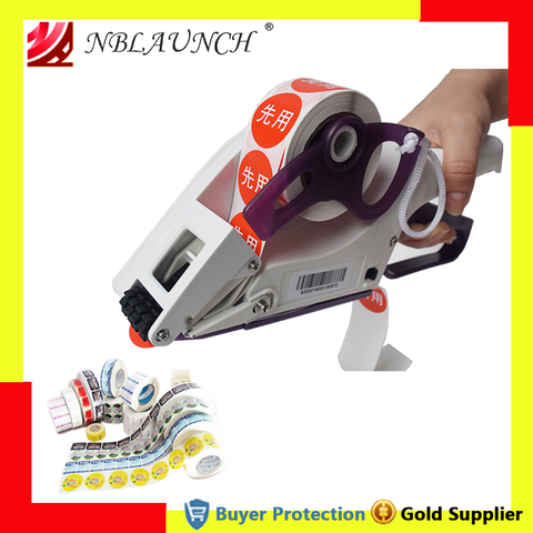 Manual Labeling Machine Labeler Hand Hold Cap Bottle Cover Adhesive Sticker Price Tag Labeller Flat Labeller Bar Code Label ► Photo 1/6