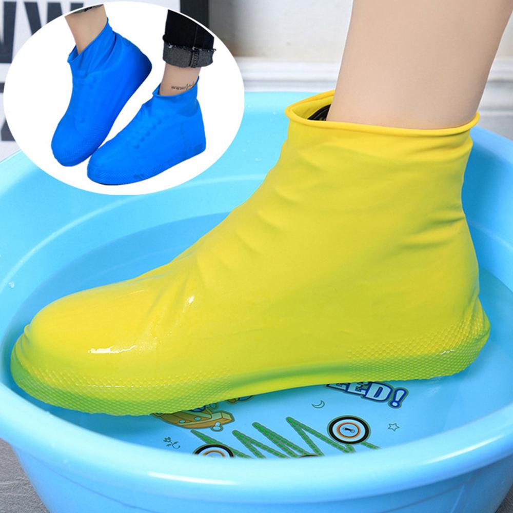 1 Pair Reusable Silicone Shoe Cover Waterproof Outdoor Camping Boot Overshoes 
