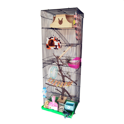 Three-story dragon cat cage Golden Flower Demon Squirrel Cage Guinea-Rat   Big Villa Grand Dragon Cat Standard  ► Photo 1/4