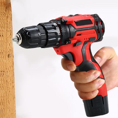Newest 12V/18V  Electric Drill Li Battery Cordless Electric Hand Drill Power Rechargeable Tools Screwdriver Power Driver Tools ► Photo 1/6