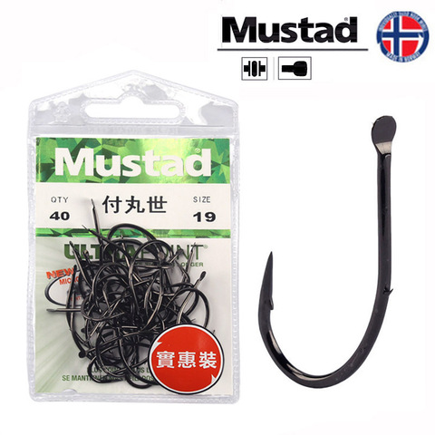 Mustad 10015 Fishing Hooks Anzol Stream Sea Pole Carp Barbed Hook Back Double Barbs Fishing Hooks 4#-19# Shape Baitholder Pesca ► Photo 1/5