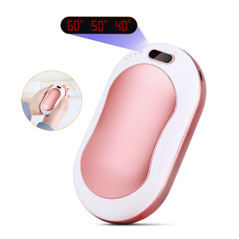 10000mAh 4 In 1 USB Rechargeable Electric Hand Warmer Double-Side 5s Heating Mini 5V Long-Life Pocket Power Bank Warmer ► Photo 1/6