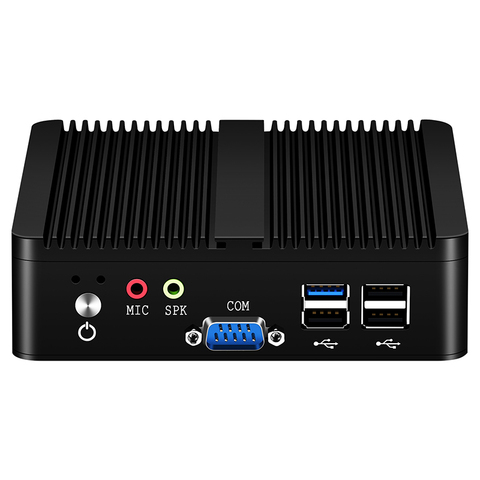 Industrial Mini PC Intel Pentium J2900 Windows 10 Quad Cores Fanless 4xUSB Dual Etherent 2xRS232 HDMI VGA WiFi ► Photo 1/6