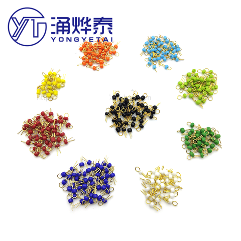YYT 100PCS PCB test point test point ceramic copper gold-plated probe cylindrical test ring bead circuit board test ► Photo 1/1