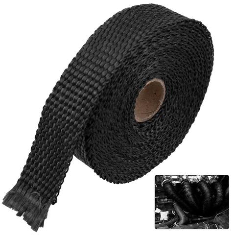 5M Roll Motorcycle Exhaust Header Pipe Heat Wrap Tape Thermal Protection Fiberglass Heat Shield+ 4 Ties Kit Exhaust Pipe Insulat ► Photo 1/6