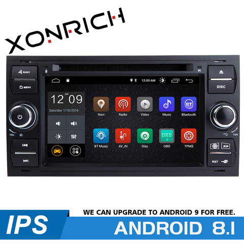 IPS 2 din Android 8.1 Car Radio Multimedia Player For Ford Focus 2 3 mk2 Mondeo 4 Kuga Transit Connect S-MAX C-MAX GPSNavigation ► Photo 1/1