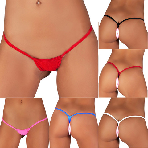 ETAOLINE Sexy Women's Thong Underwear Female G-String Briefs Micro String Sexy Women Temptation Panties Black Red ► Photo 1/6