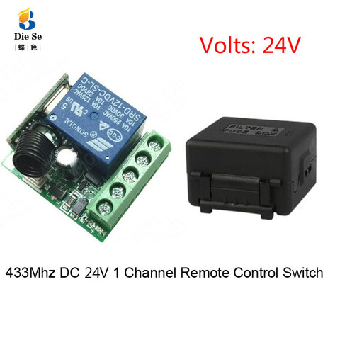 433Mhz Universal RF Remote Control DC 24V 1CH Relay Receiver Module for garage/door/Light/LED/Fanner/motor/Signal transmission ► Photo 1/6