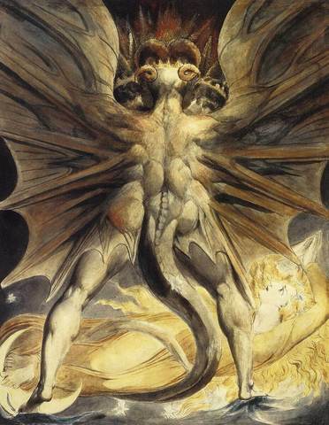 William Blake The Great Red Dragon and the Woman Art Print Poster oil paintings canvas For Home Decor  Wall Art ► Photo 1/5