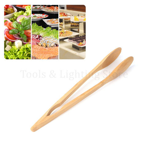 Bamboo Wooden Food BBQ Salad Toast Tongs Cake Pastry Tea Clip Clamp Kitchen Tool ► Photo 1/6