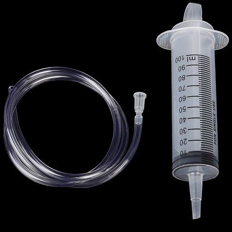 HOT! 1pcs 100ml Large Capacity Syringe Reusable Pump Measuring With 1m Tube Feeding Ink ► Photo 1/6