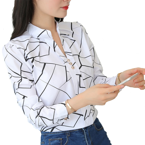 Women Tops And Blouses Office Lady Blouse Slim Shirts Women Blouses Plus Size Tops Casual Shirt Female Blusas ► Photo 1/6