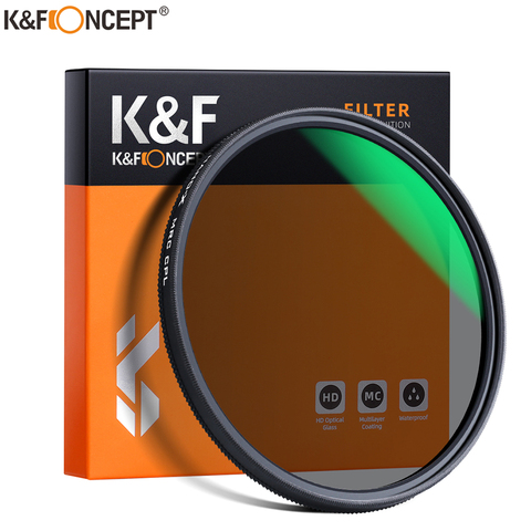 K&F Concept CPL Circular Polarizer Lens Filter Nano X HD Super Slim Multi Coated 49mm 52mm 58mm 62mm 67mm 77mm ► Photo 1/6
