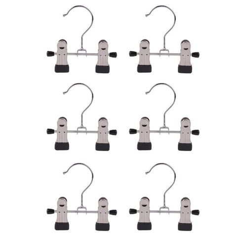 6Pcs Adjustable Stainless Steel Shoe Rack Pants Folder Boot Hanger Holder Portable Travel laundry Hook Hanging Clothes Sock Clip ► Photo 1/5